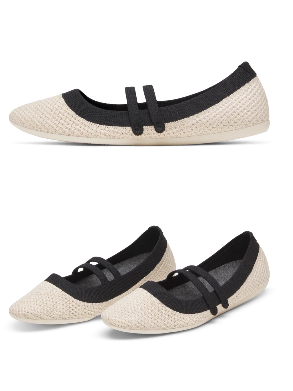 Allbirds Women's Breezer Mary Jane Black White New In Box Nib Size 8